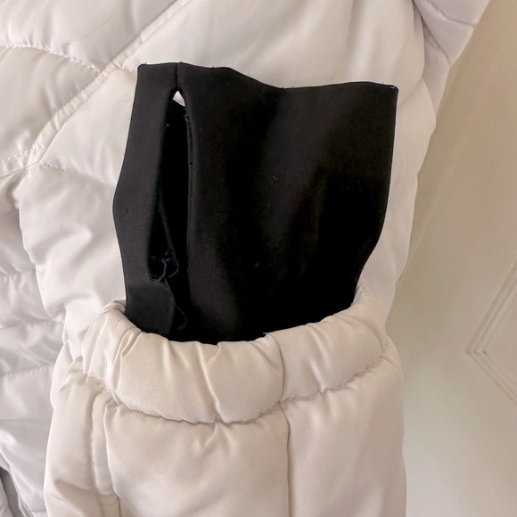 Women’s Steve Madden hooded white fur hooded ski jacket coat L - Picture 2 of 7